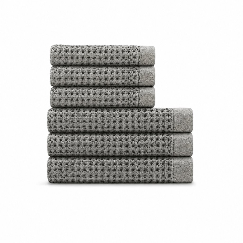 Supima® Waffle 6pc Bath Sheet Bundle