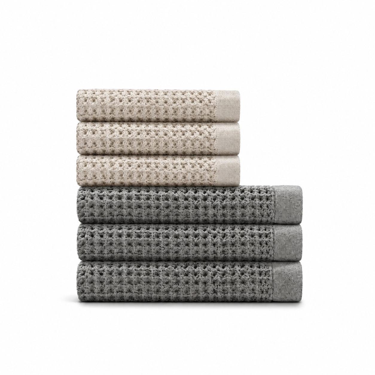 Supima® Waffle 6pc Bath Sheet Bundle