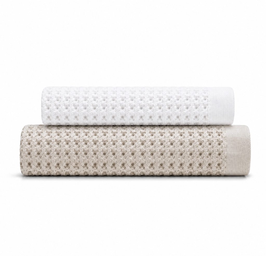 Supima® Waffle 2pc Bath Sheet Bundle