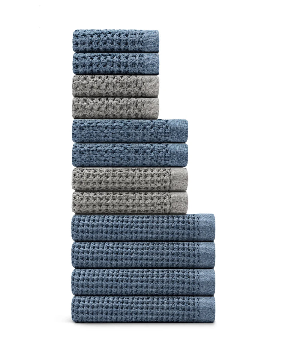 Supima® Waffle 12pc Bath Towel Move-In Bundle