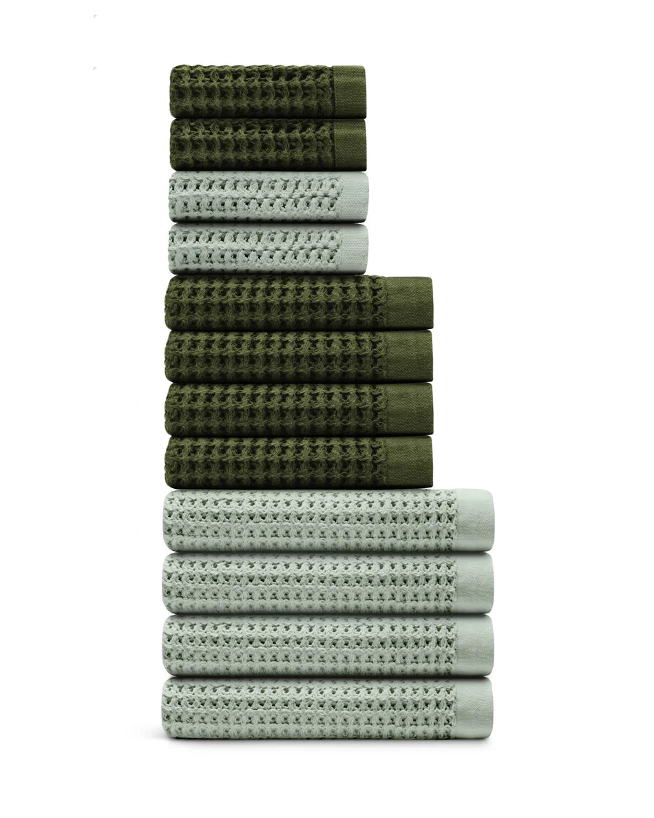 Supima® Waffle 12pc Bath Towel Move-In Bundle