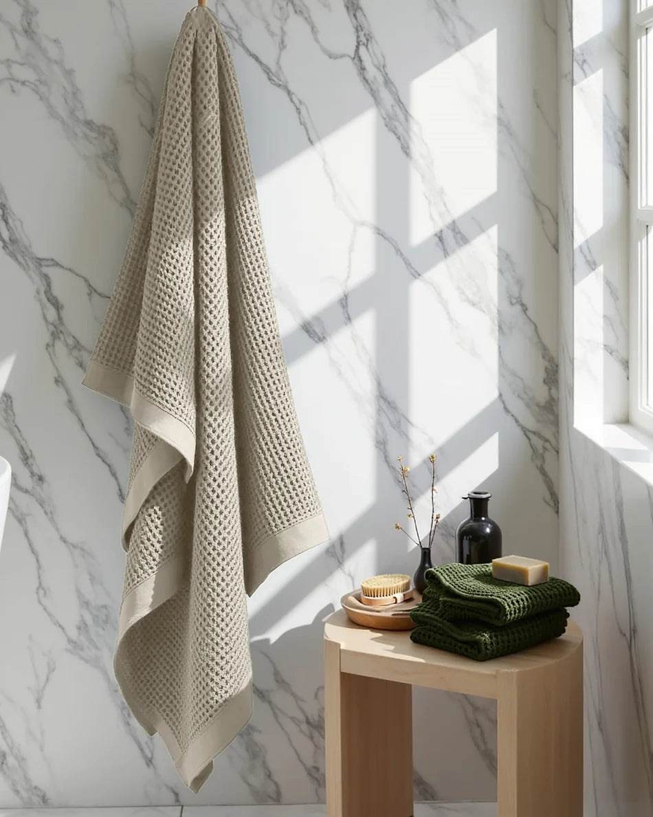 Supima® Waffle 4pc Bath Towels Bundle Pre-Order