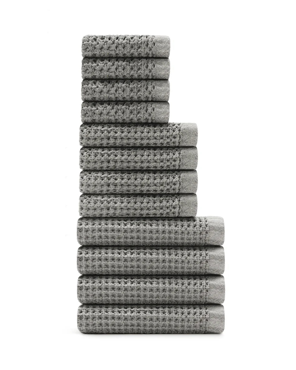 Supima® Waffle 12pc Bath Towel Move-In Bundle