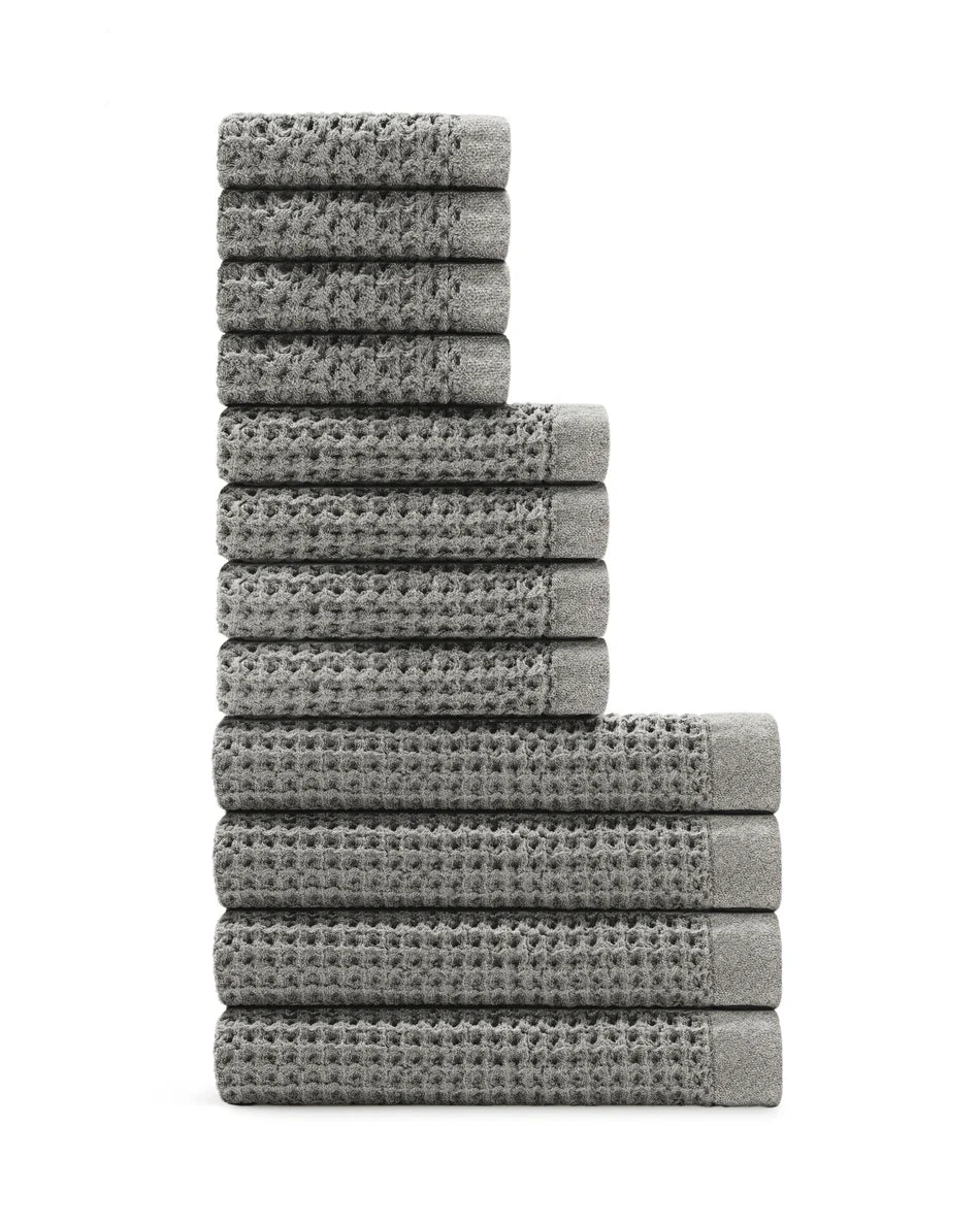 Supima® Waffle 12pc Bath Sheet Move-In Bundle