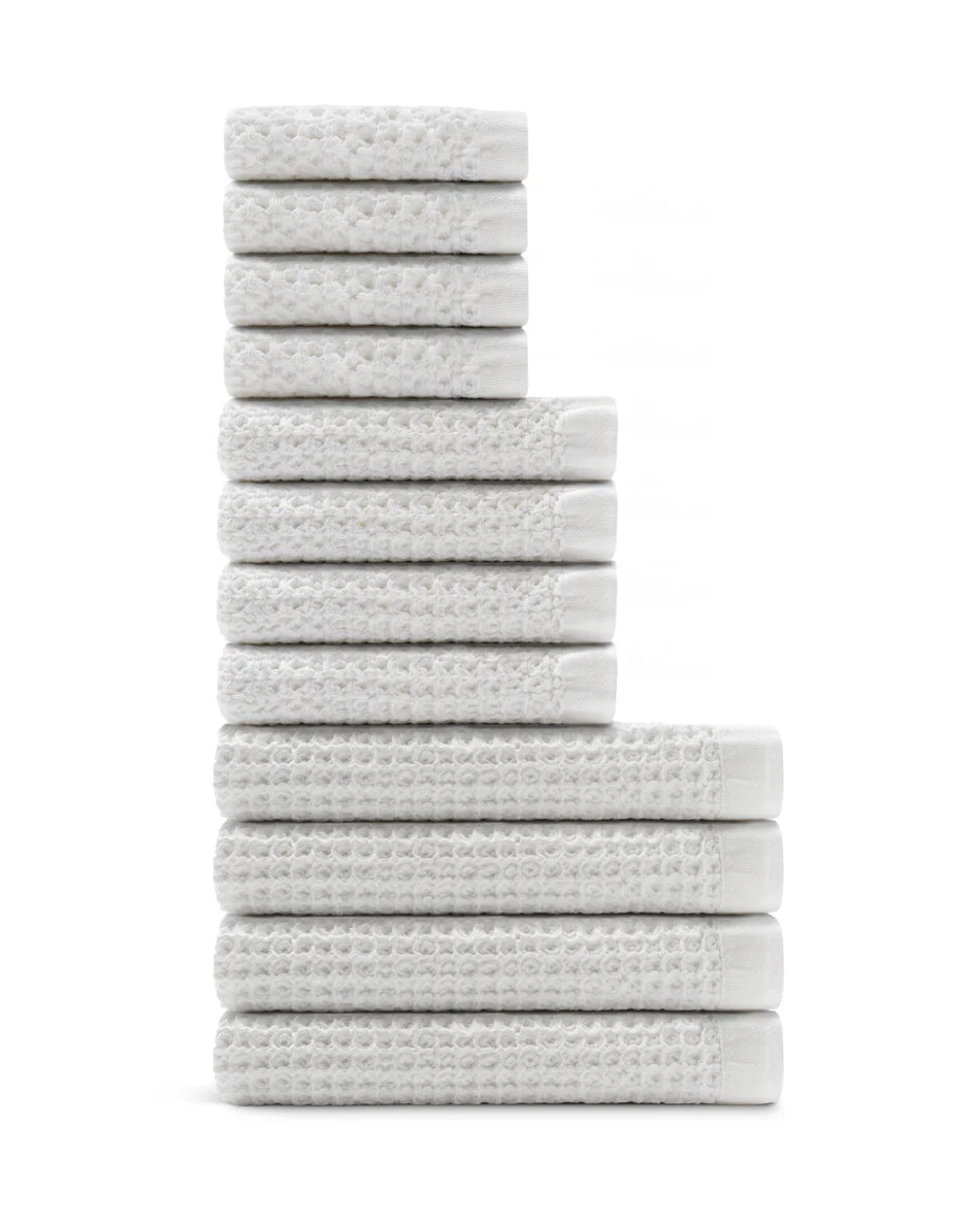Supima® Waffle 12pc Bath Sheet Move-In Bundle