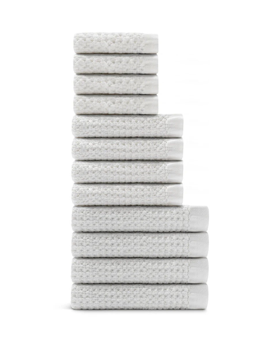 Supima® Waffle 12pc Bath Towel Move-In Bundle